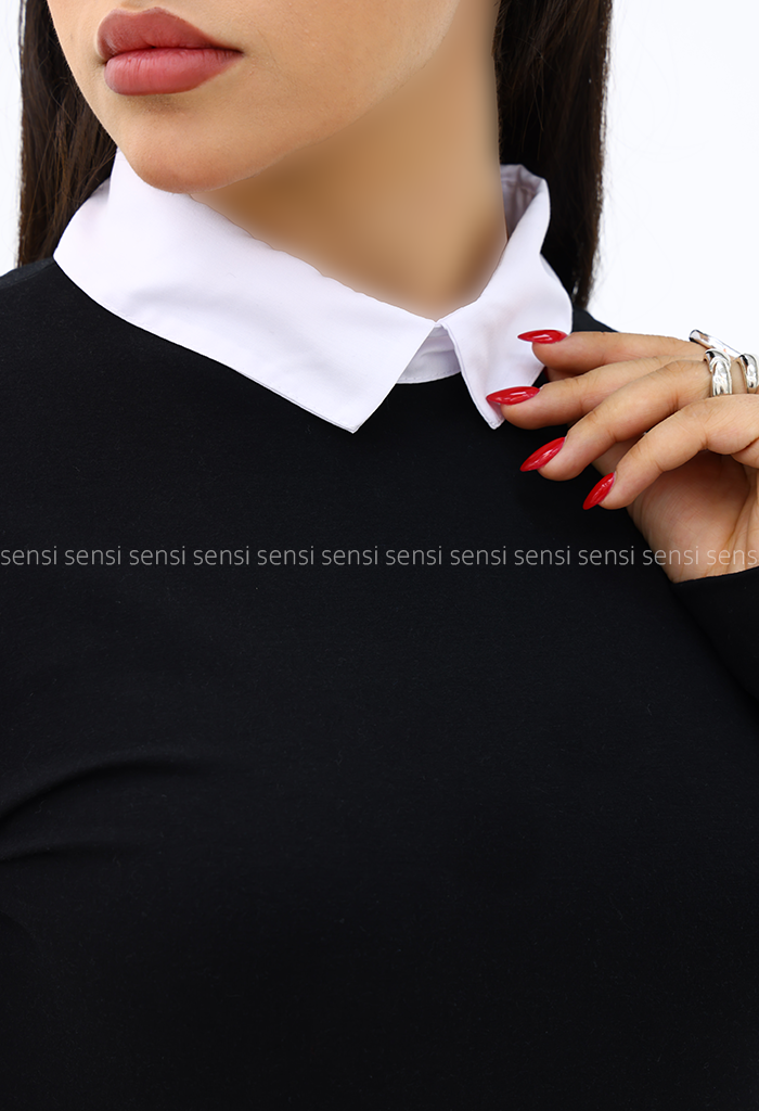 بلوز زنانه یقه پوپلین پنبه لاکرا کد1006816